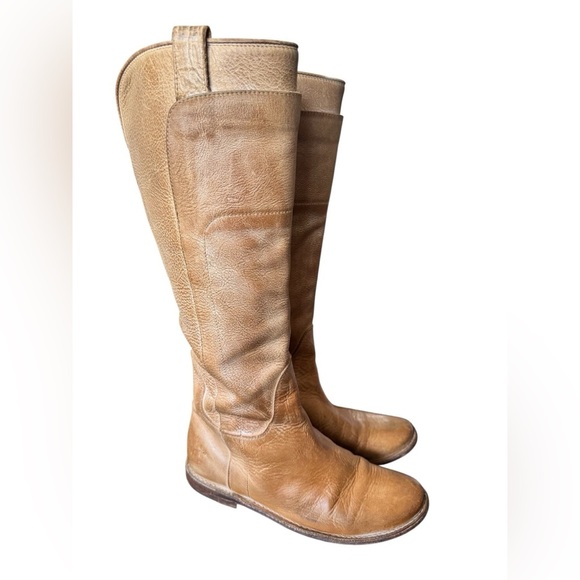 Frye Womens Paige Tall Riding Boots Weathered Distressed Burnished Tan Size 6.5 - Picture 16 of 16